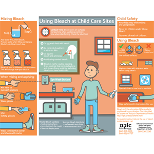 Using Bleach at Child Care Sites infographic